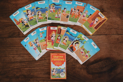 Dharma Cards complete set showing values cards for parents and kids