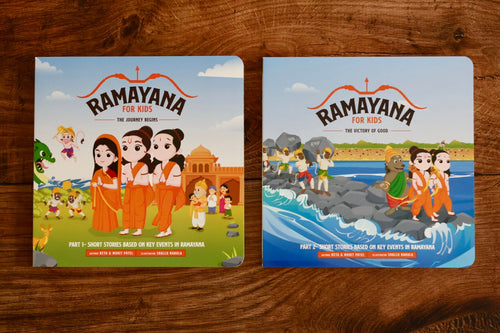 My First Ramayana two-book set featuring The Journey Begins and The Victory of Good