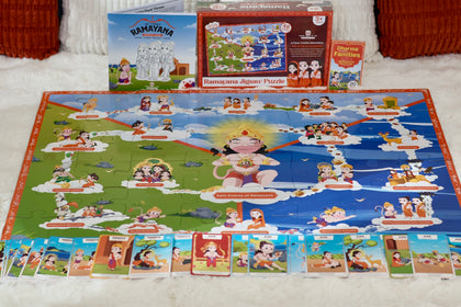 Ramayana Activity Experience complete set with activity book, giant puzzle and Dharma Cards